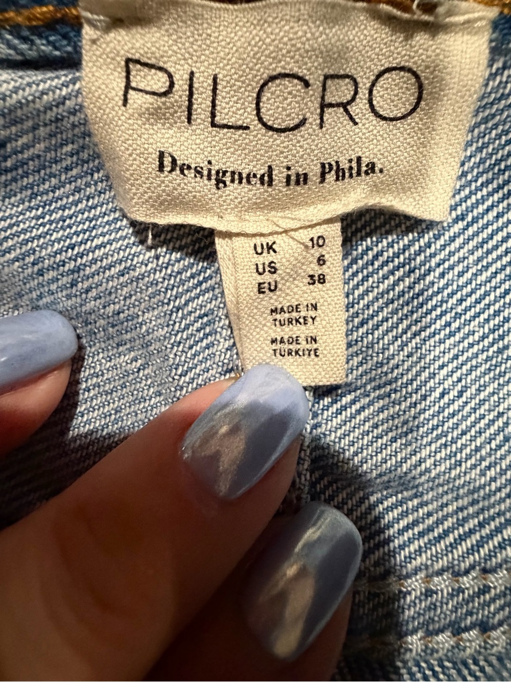 Pilcro Light Blue Denim Maxi Skirt with Front Slit - Picture 4 of 4